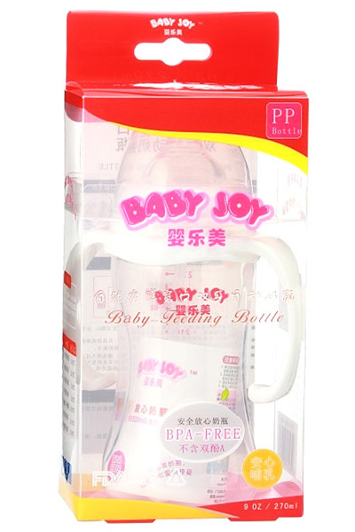 嬰樂(lè)美270ml自然實(shí)感雙耳自動(dòng)寬口PP奶瓶