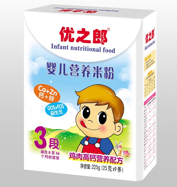 優之郎雞肉高鈣營養米粉3段225g