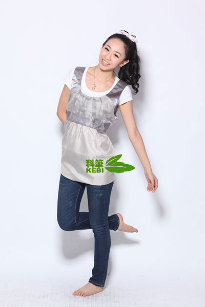 科筆銀纖維時尚馬甲灰色