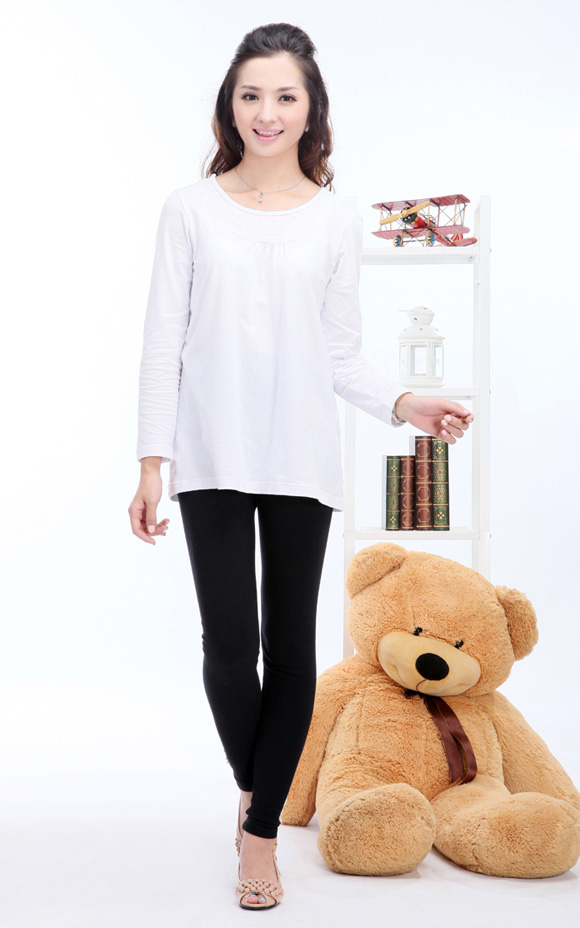 康福祿孕婦打底衫白