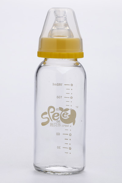 施貝樂(lè)黃色直身玻璃奶瓶180mlLBZ08