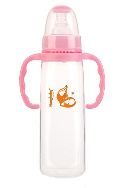 好氏嬰童粉色標口直身PP奶瓶