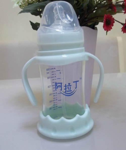 阿拉丁玻璃奶瓶藍色