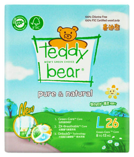 泰迪熊呵護嬰兒紙尿褲迷你裝L碼