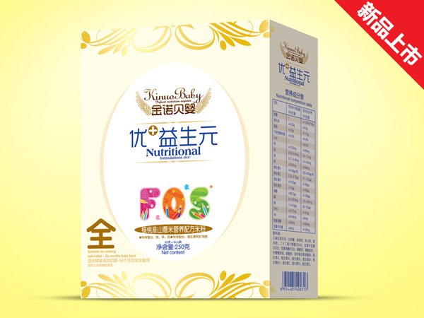 金諾貝嬰優+益生元核桃淮山薏米米粉盒裝3段