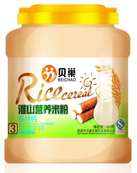 貝巢鐵鈣鋅淮山營養米粉850克