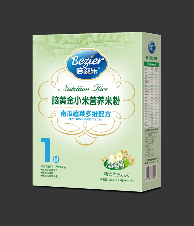 倍滋樂腦黃金小米南瓜蔬菜多維營養米粉