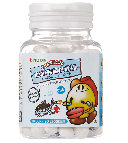 sunkiddo魚油+鈣脆皮軟糖