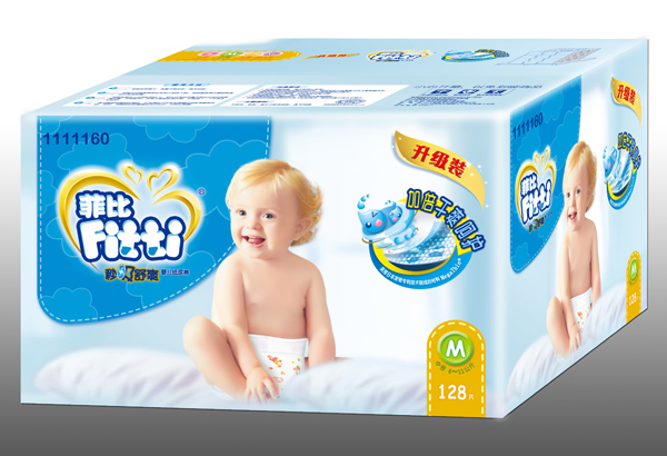 菲比秒吸舒爽嬰兒紙尿褲M(mǎn)128片