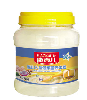 康吉兒桶裝淮山大骨蔬菜營養米粉1段