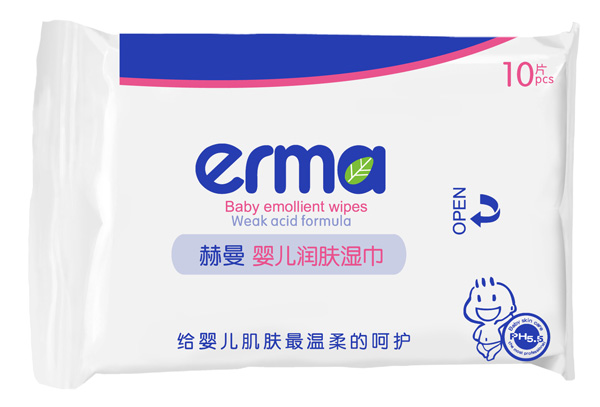 赫曼嬰兒潤膚濕巾10片