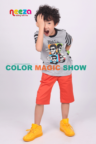 樂鯊新款童裝紅色