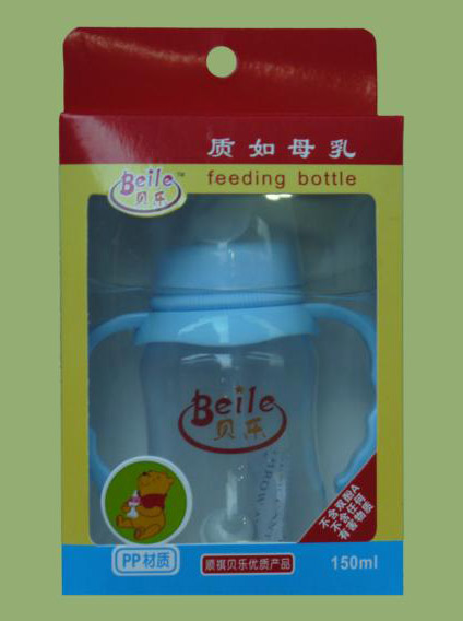 貝樂標口帶柄PP奶瓶150ml