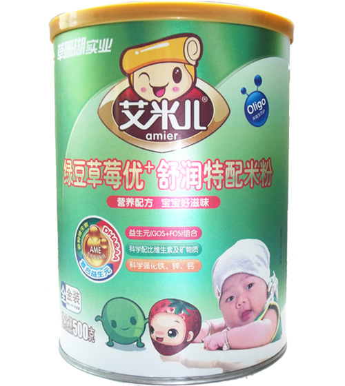 艾米兒綠豆草莓優+舒潤特配米粉