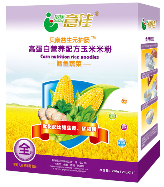 貝康意佳鱈魚蔬菜高蛋白營養配方玉米米粉全段