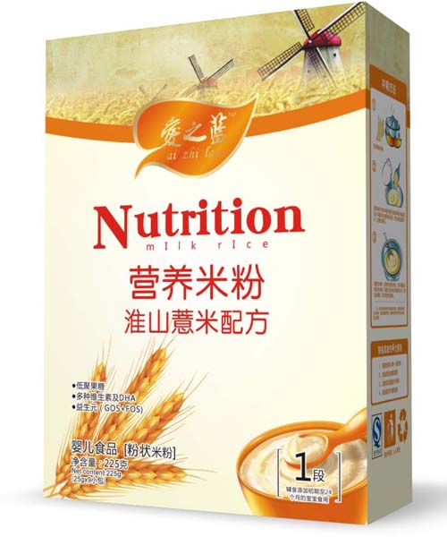 愛之藍淮山薏米配方營養米粉1段