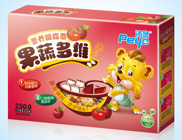 沛悠果蔬多維營養蝴蝶面250g