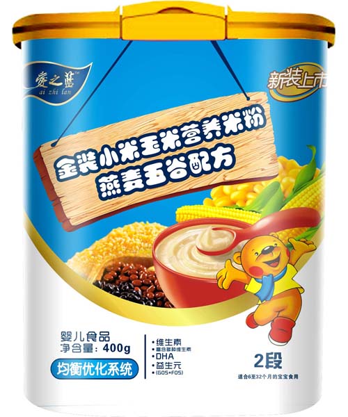 愛之藍金裝燕麥五谷配方米粉2段