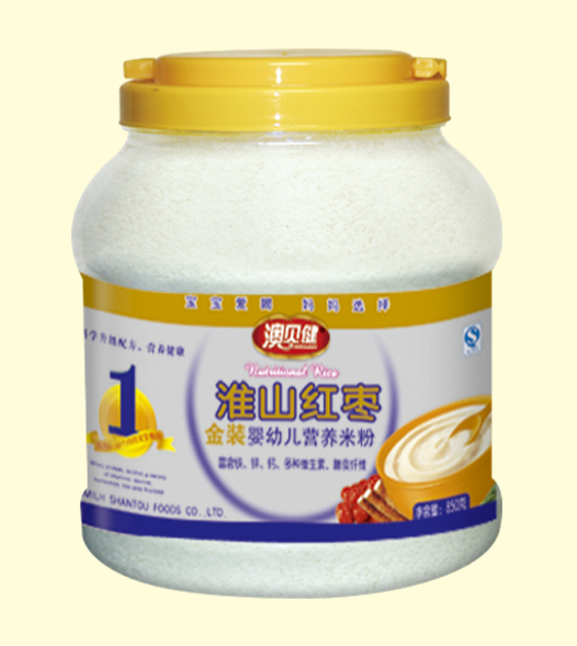 澳貝健金裝淮山紅棗營養米粉1段