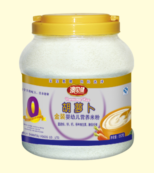 澳貝健金裝胡蘿卜營養(yǎng)米粉0段