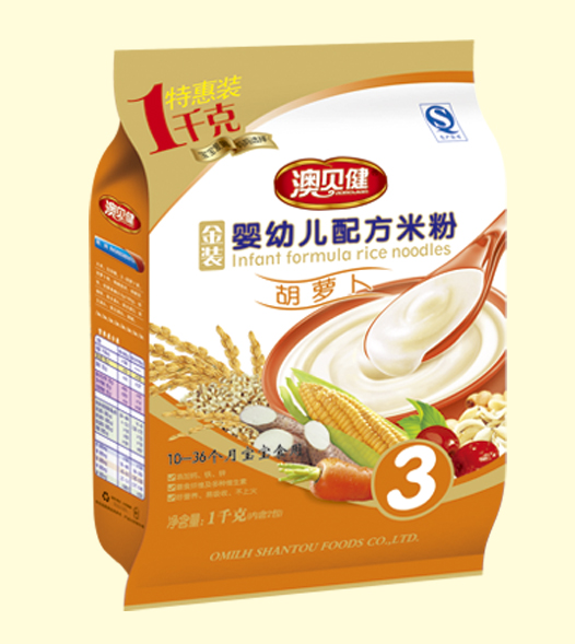 澳貝健胡蘿卜嬰幼兒配方米粉3段