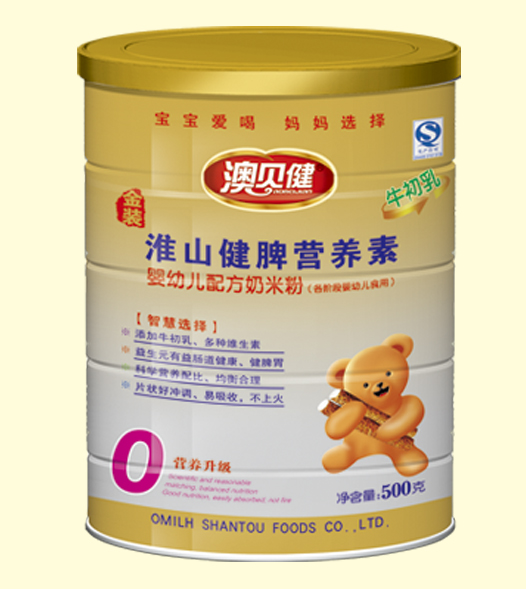 澳貝健淮山健脾營養素奶米粉0段聽裝