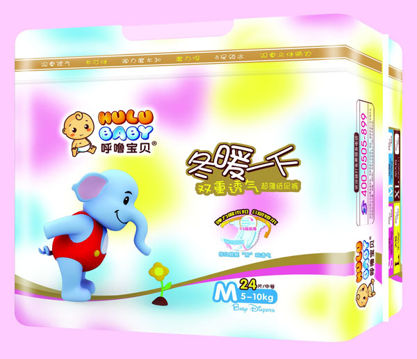 呼嚕寶貝雙重透氣超薄紙尿褲M24