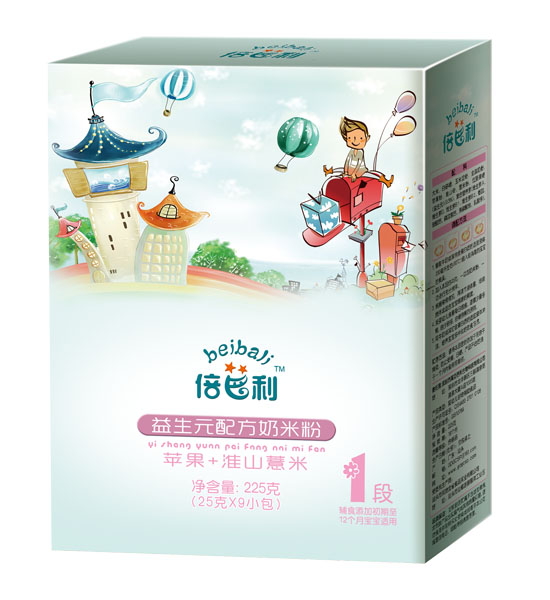 倍芭利蘋果+淮山薏米益生元配方奶米粉盒裝