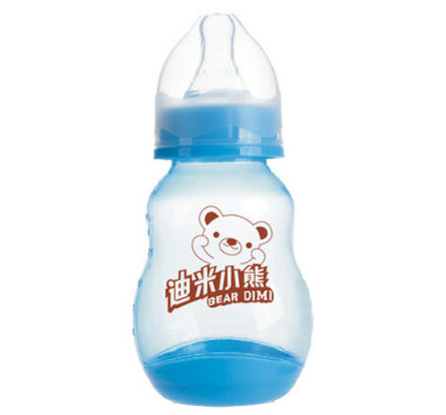 迪米小熊標(biāo)口帶底座葫蘆形PP奶瓶150ml