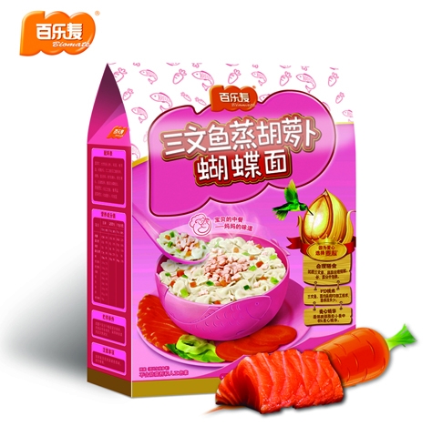 百樂(lè)麥三文魚蒸胡蘿卜蝴蝶面