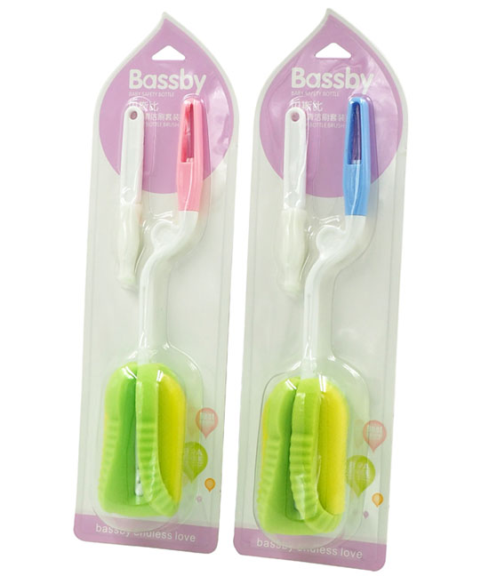 貝斯比旋轉海棉奶瓶清潔刷