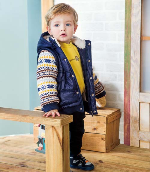 阿卡邦藍(lán)色保暖嗎馬甲