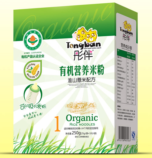彤伴淮山薏米有機(jī)米粉盒裝1段