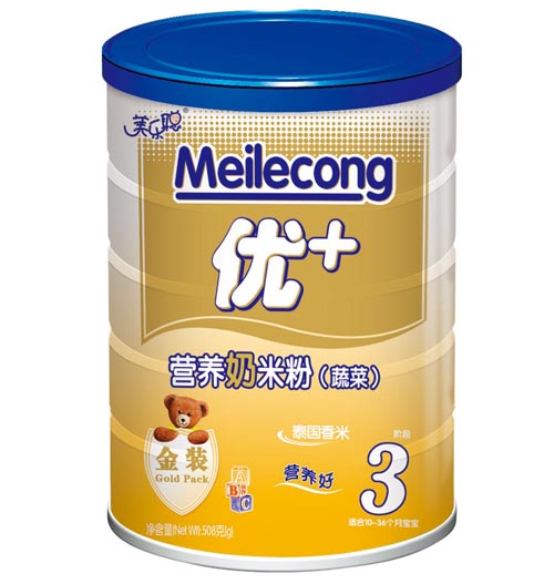 美樂聰蔬菜營養奶米粉3段