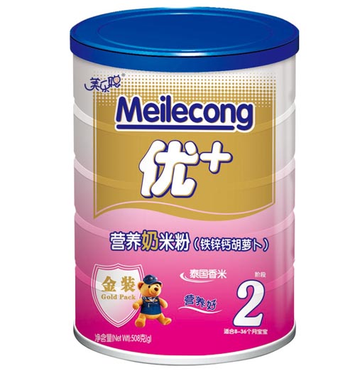 美樂聰鐵鋅鈣胡蘿卜營養奶米粉2段