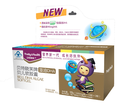 貝特曉芙牌藻油DHA貝兒軟膠囊