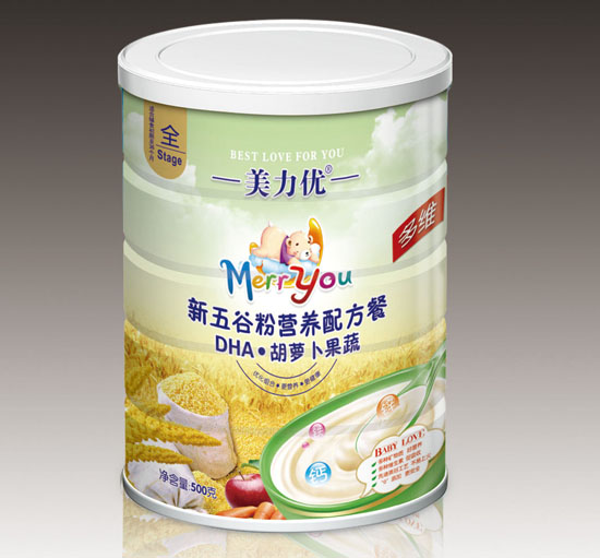 美力優DHA胡蘿卜果蔬新五谷營養配方餐