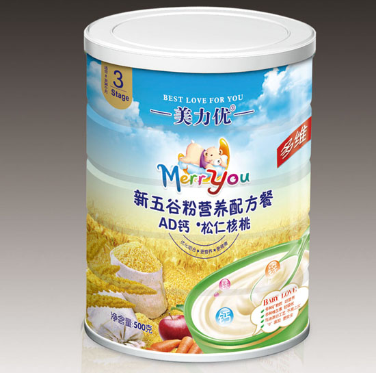 美力優AD鈣松仁核桃新五谷營養配方餐