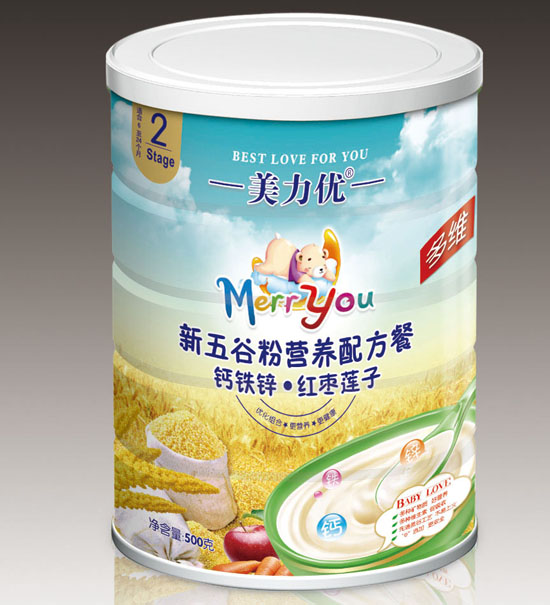美力優鈣鐵鋅紅棗蓮子新五谷營養配方餐