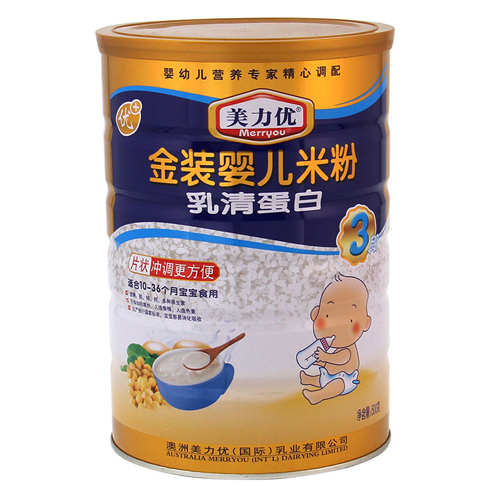 美力優乳清蛋白山金裝嬰兒米粉3段