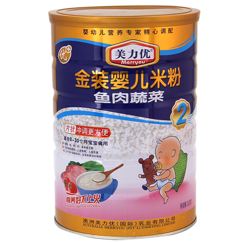 美力優魚肉蔬菜金裝嬰兒米粉2段