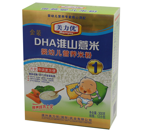 美力優DHA淮山薏米嬰幼兒米粉1段