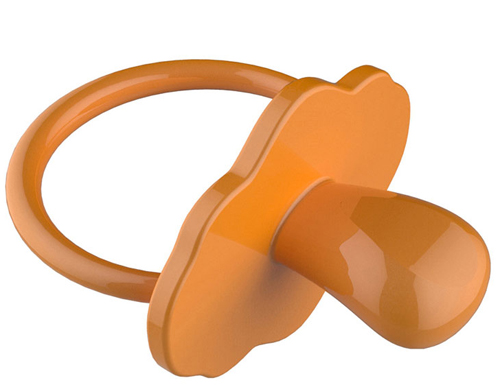 拍拍手嬰兒牙膠橙色