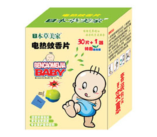本草美家兒童電熱蚊香片 30片+1器