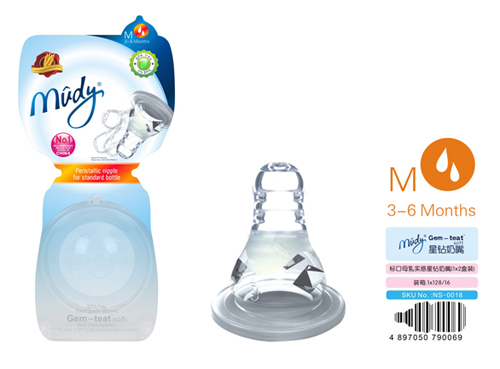 麥地標口母乳實感星鉆奶嘴(1X2盒裝)M流量