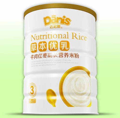 達尼斯草本優乳牛肉紅棗助長米粉聽裝3段