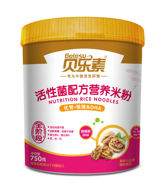 貝樂素優智核桃DHA活性菌營養米粉