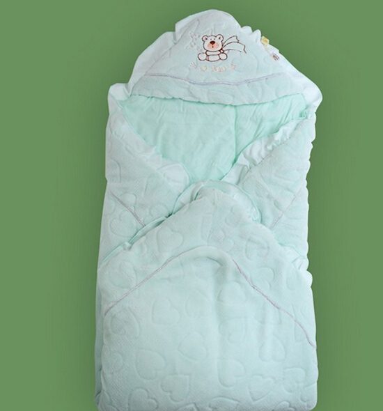 圣嬰島嬰兒包被加厚藍色