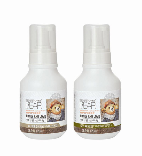 笨笨熊嬰兒蜂蜜倍護洗發沐浴露