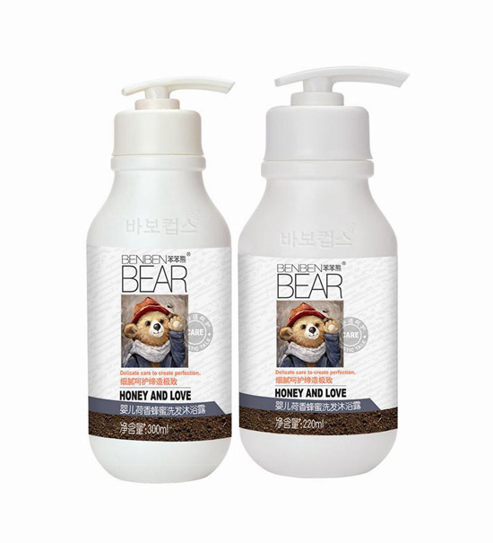 笨笨熊嬰兒荷香蜂蜜洗發(fā)沐浴露